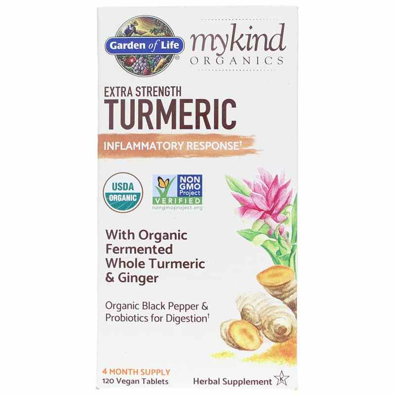 Turmeric Extra Strength, Garden of Life mykind Organics